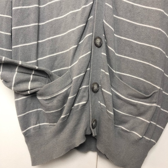 J. Crew Factory Striped V Neck Cardigan Sweater - Picture 6 of 6